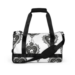 gym bag Flaming Heart Print